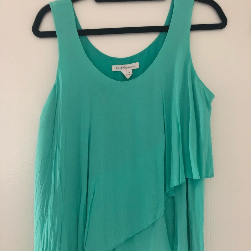 BCBG Womens Teal Tank